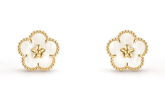 [lume Jewelry]LUCKY WHITE MOP EARRINGS
