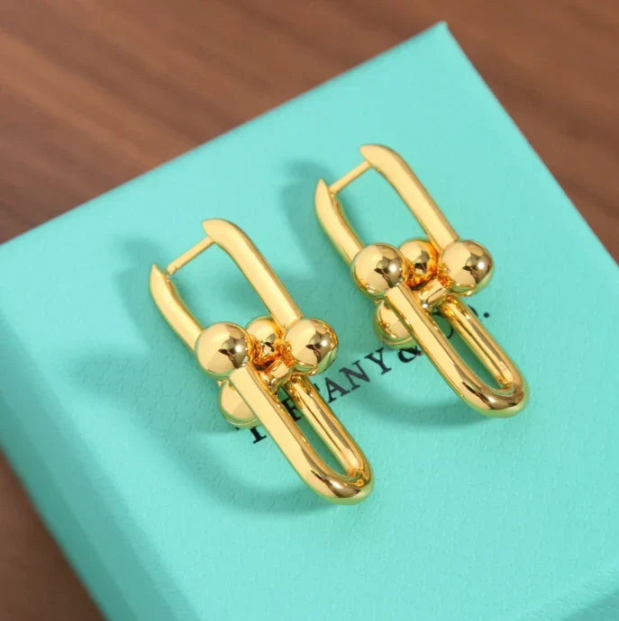 [lume Jewelry]TF HORSESHOE BUCKLE EARRINGS