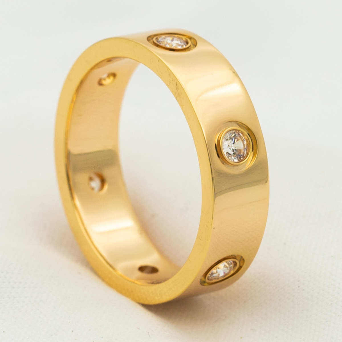 ¡®lume Jewelry¡¯LOVE RING 5.5MM 6 DIAMONDS PINK GOLD