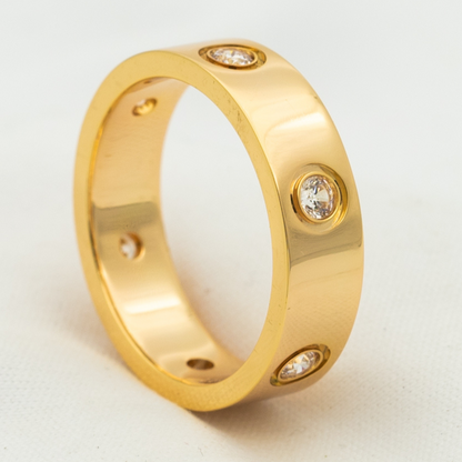 ¡®lume Jewelry¡¯LOVE RING 5.5MM 6 DIAMONDS PINK GOLD