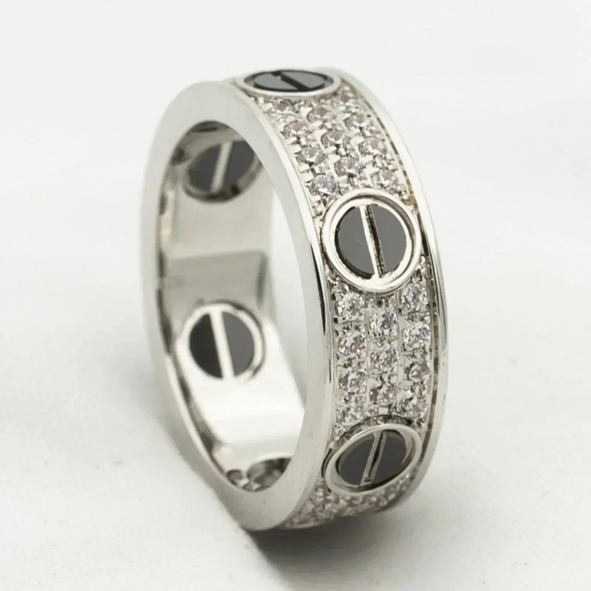 ¡®lume Jewelry¡¯LOVE RING 5.5MM DIAMONDS PAVED CERAMIC