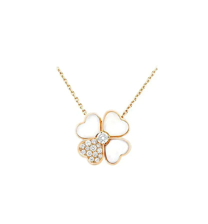 ¡®lume Jewelry¡¯CLOVER MOP DIAMOND ROSE GOLD NECKLACE