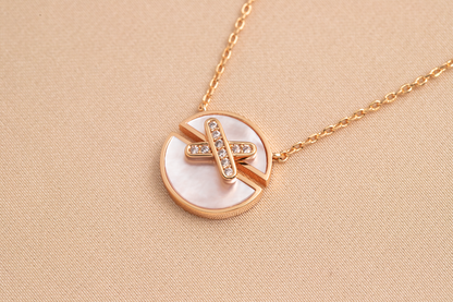 ¡®lume Jewelry¡¯JEUX DE PINK GOLD DIAMOND NECKLACE