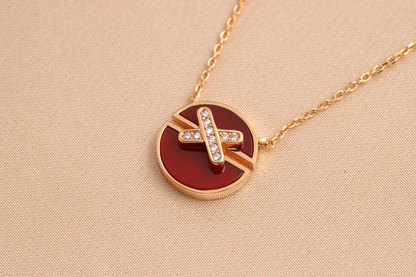 ¡®lume Jewelry¡¯JEUX DE PINK GOLD DIAMOND NECKLACE