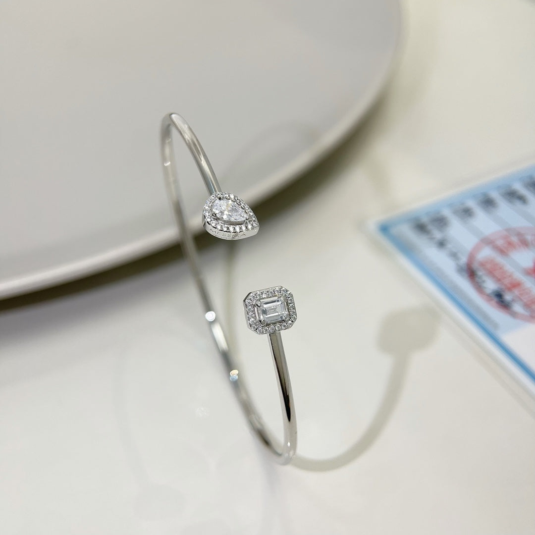 [lume Jewelry]JONC FLEX MY TWIN TOI & MOI SILVER DIAMOND BRACELET