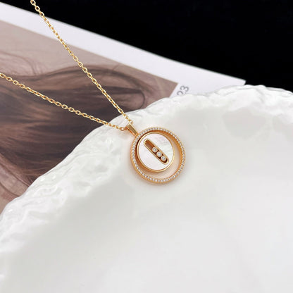 [lume Jewelry]LUCKY MOVE MM NACRE BLANCHE DIAMOND NECKLACE