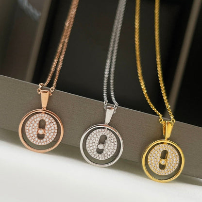 [lume Jewelry]LUCKY MOVER PM PAVED NECKLACE