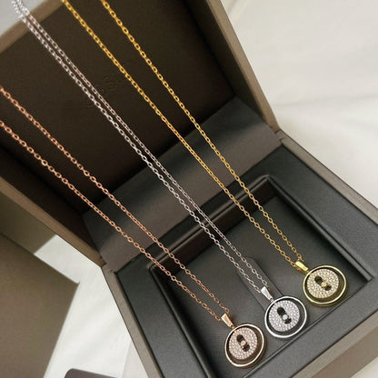 [lume Jewelry]LUCKY MOVER PM PAVED NECKLACE