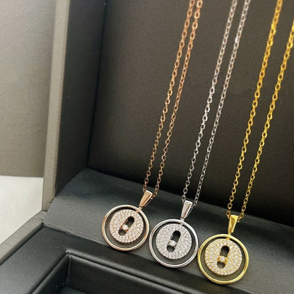 [lume Jewelry]LUCKY MOVER PM PAVED NECKLACE
