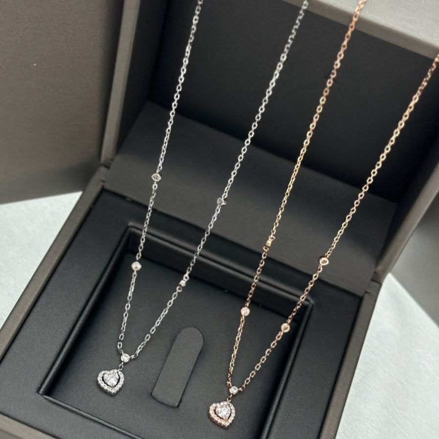 [lume Jewelry]JOY HEART DIAMOND NECKLACE