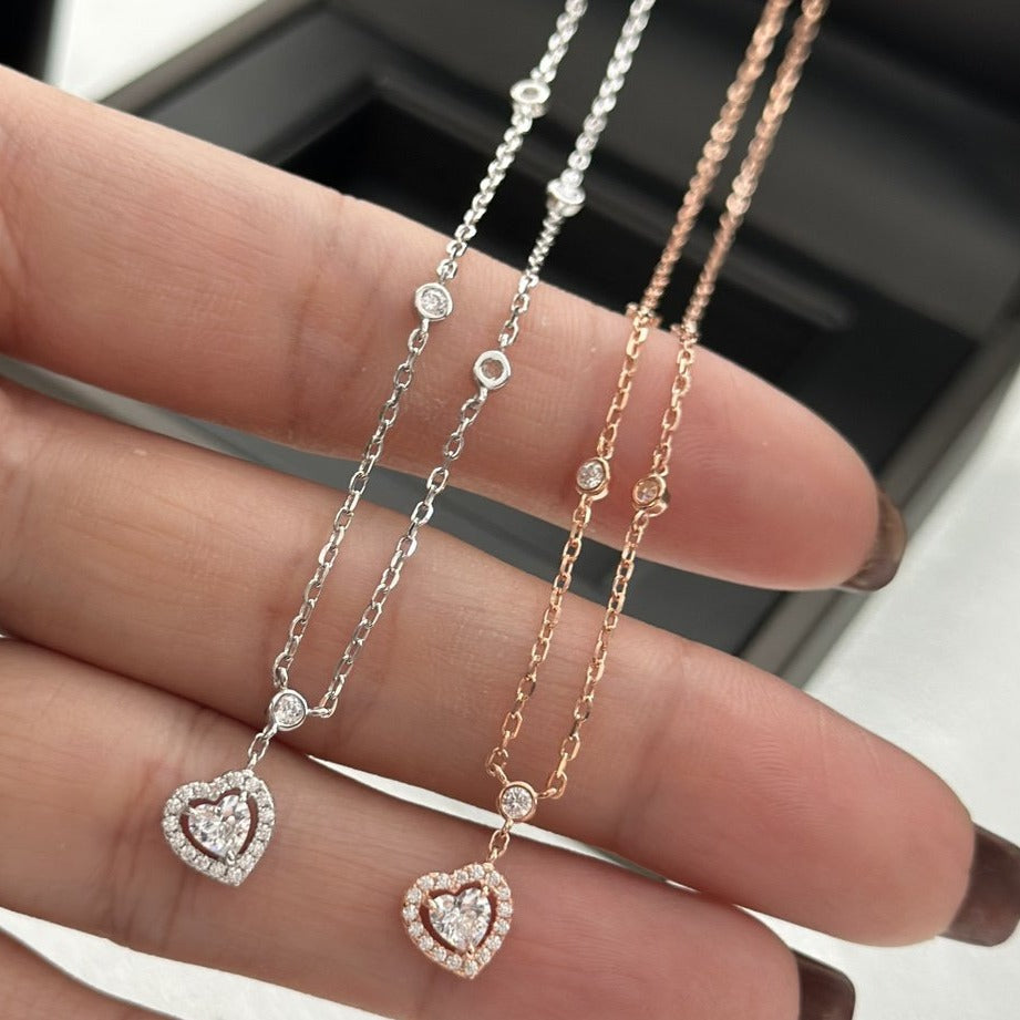[lume Jewelry]JOY HEART DIAMOND NECKLACE