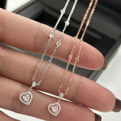 [lume Jewelry]JOY HEART DIAMOND NECKLACE