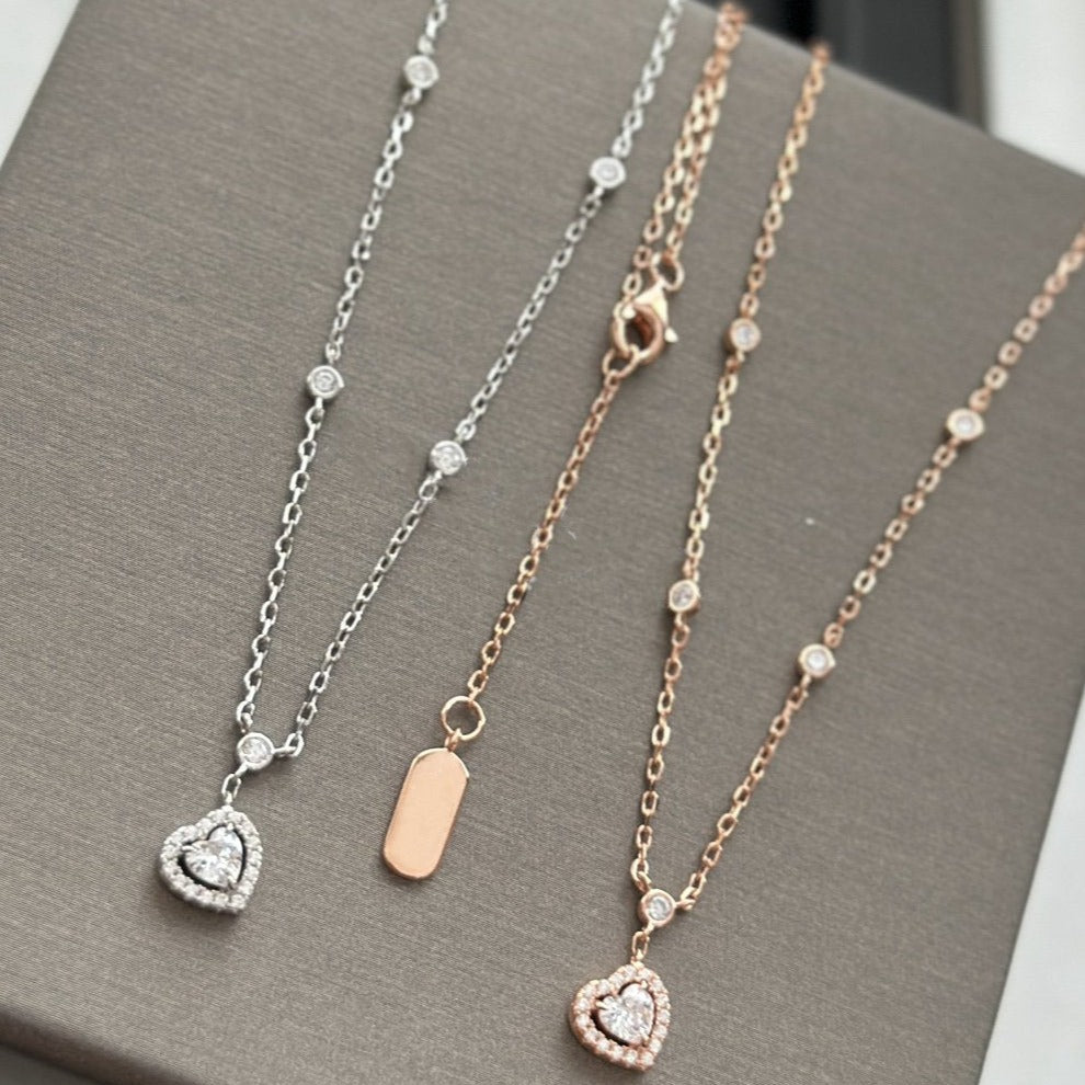[lume Jewelry]JOY HEART DIAMOND NECKLACE