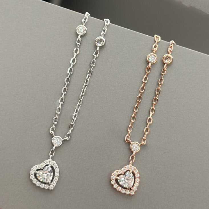 [lume Jewelry]JOY HEART DIAMOND NECKLACE