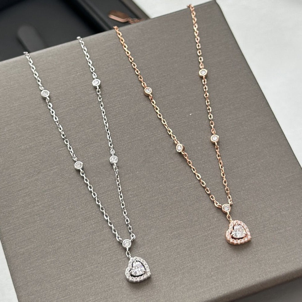 [lume Jewelry]JOY HEART DIAMOND NECKLACE