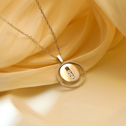 [lume Jewelry]LUCKY MOVE MM SILVER DIAMOND NECKLACE