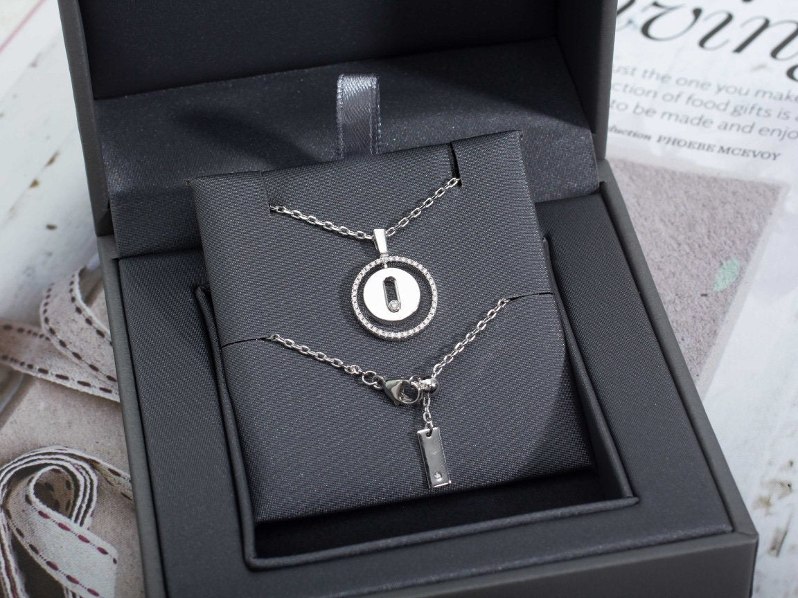 [lume Jewelry]LUCKY MOVE PM NECKLACE SILVER DIAMOND