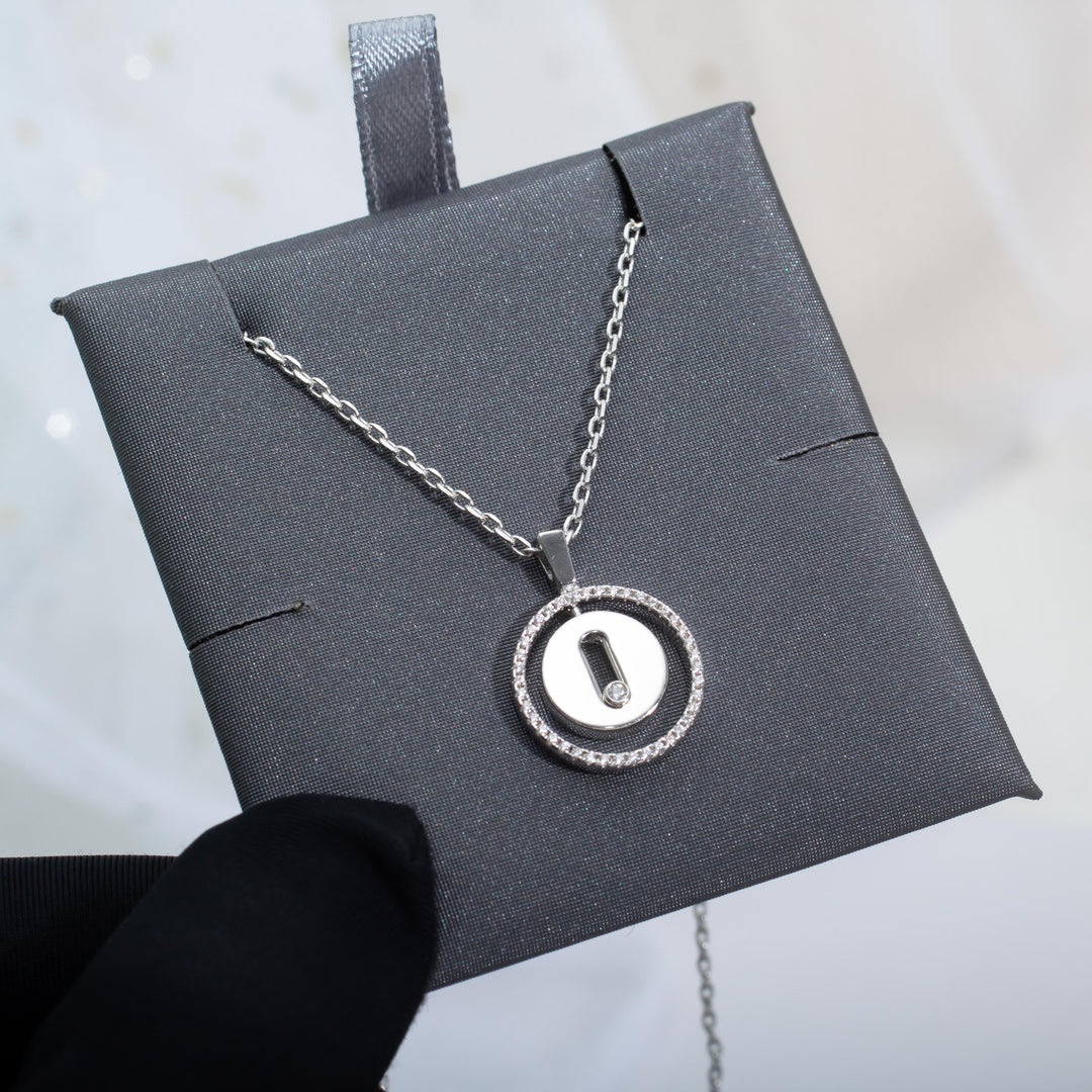 [lume Jewelry]LUCKY MOVE PM NECKLACE SILVER DIAMOND