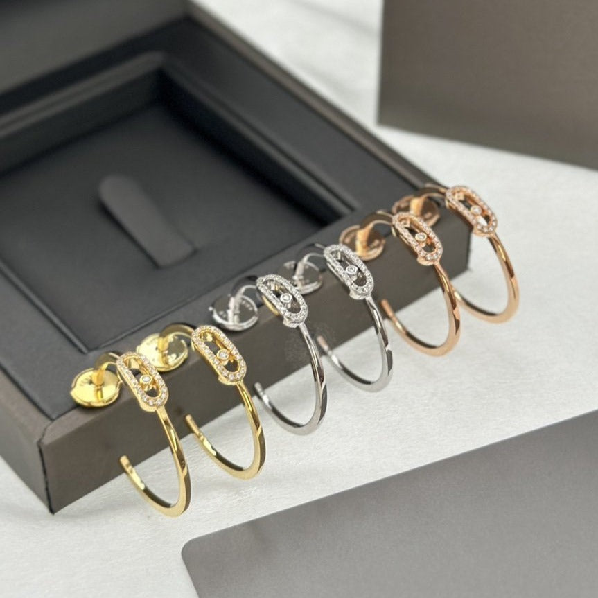 [lume Jewelry]CREOLES MOVE UNO PM DIAMOND EARRINGS