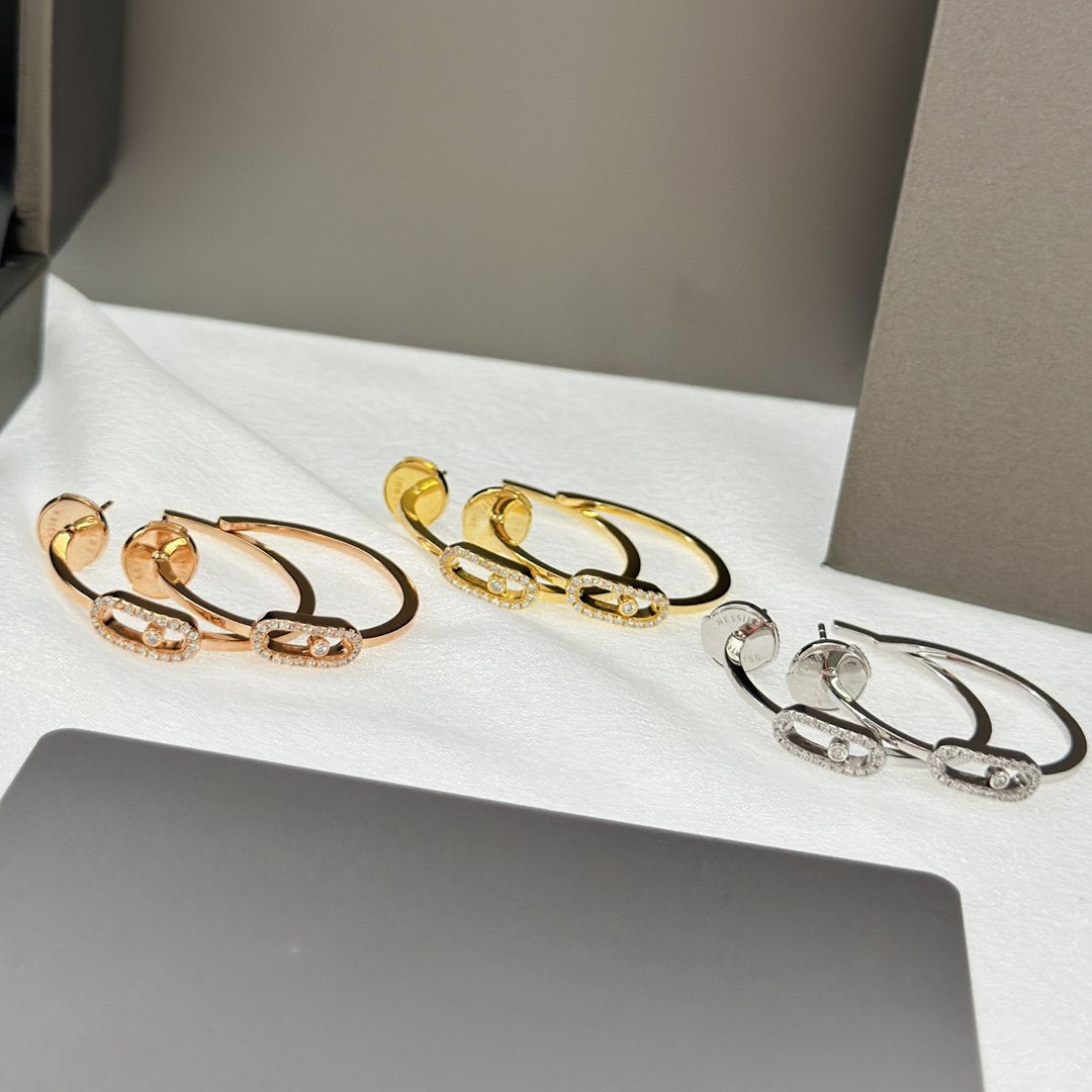 [lume Jewelry]CREOLES MOVE UNO PM DIAMOND EARRINGS