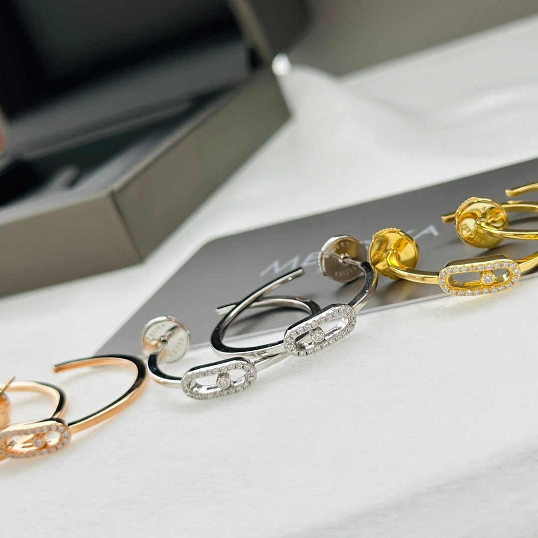 [lume Jewelry]CREOLES MOVE UNO PM DIAMOND EARRINGS
