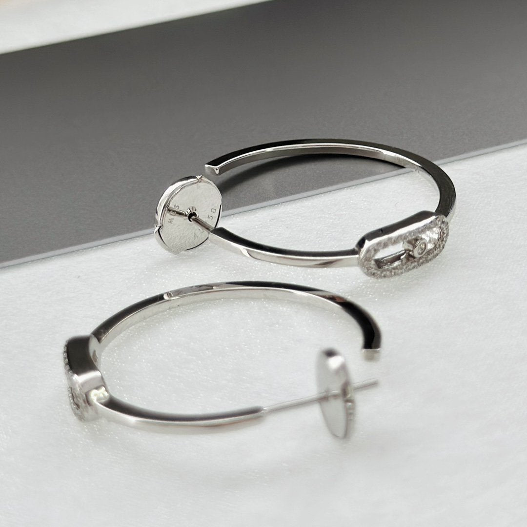 [lume Jewelry]CREOLES MOVE UNO PM DIAMOND EARRINGS