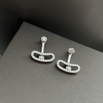 [lume Jewelry]MOVE UNO SILVER DIAMOND EARRINGS