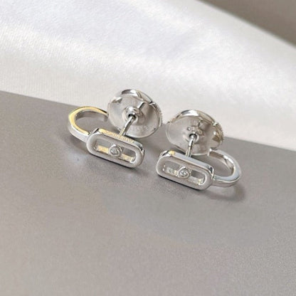 [lume Jewelry]CREOLES MOVE UNO MINI 1 DIAMOND EARRINGS