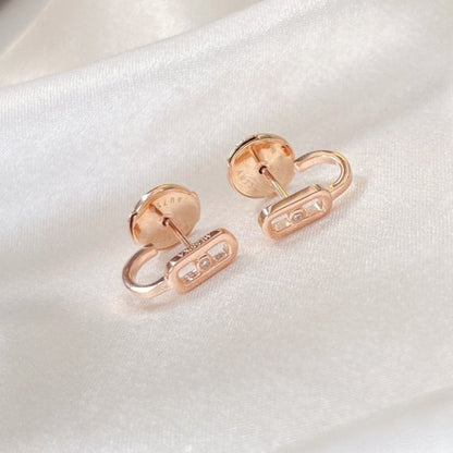 [lume Jewelry]CREOLES MOVE UNO MINI 1 DIAMOND EARRINGS