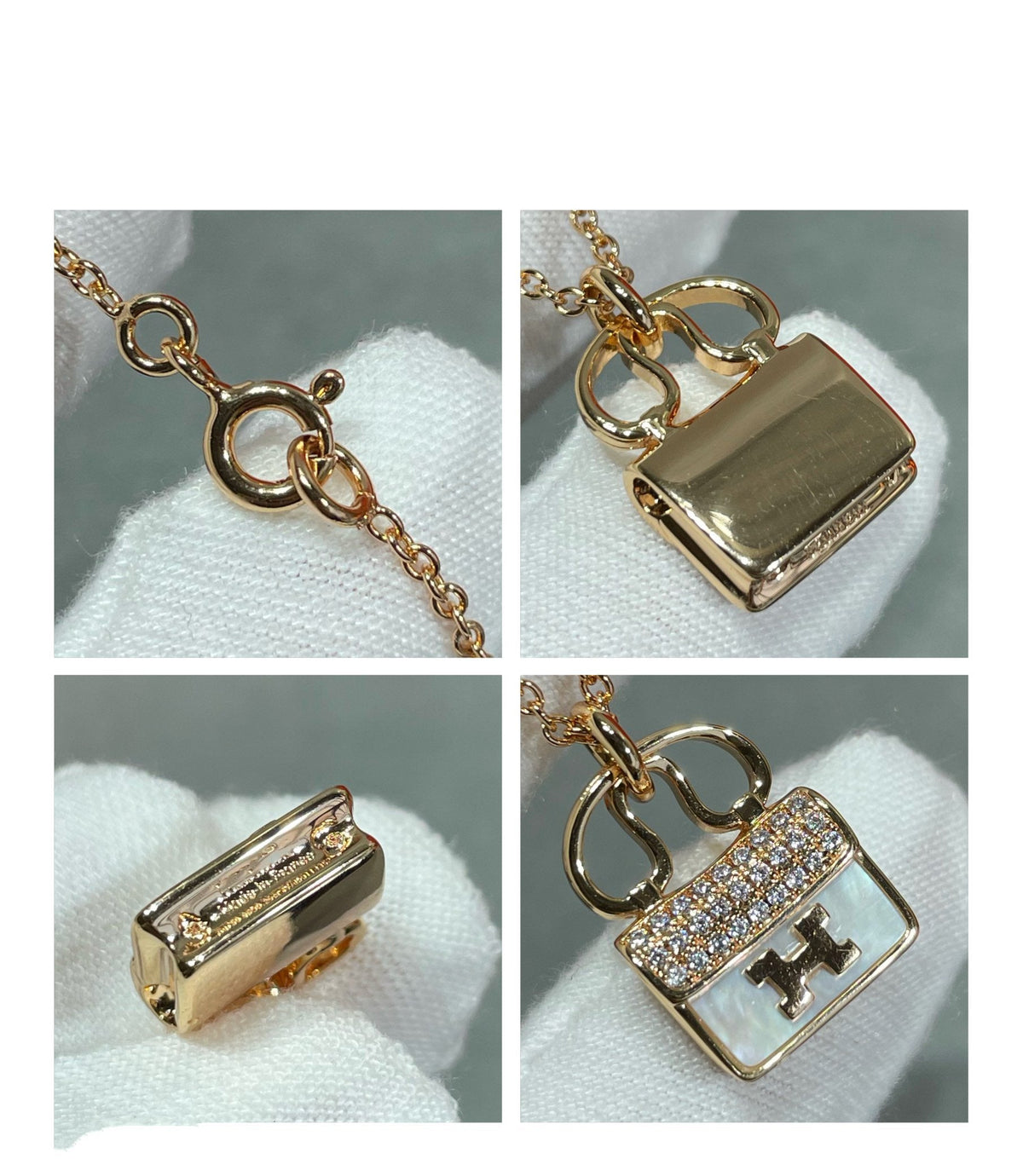 ¡®lume Jewelry¡¯H CIRCE MOISSANITE PENDANT NECKLACE GOLD