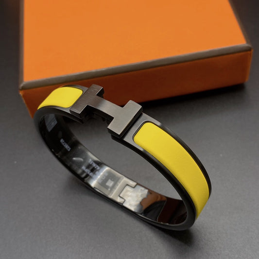 ¡®lume Jewelry¡¯CLIC HM SO BLACK YELLOW BRACELET