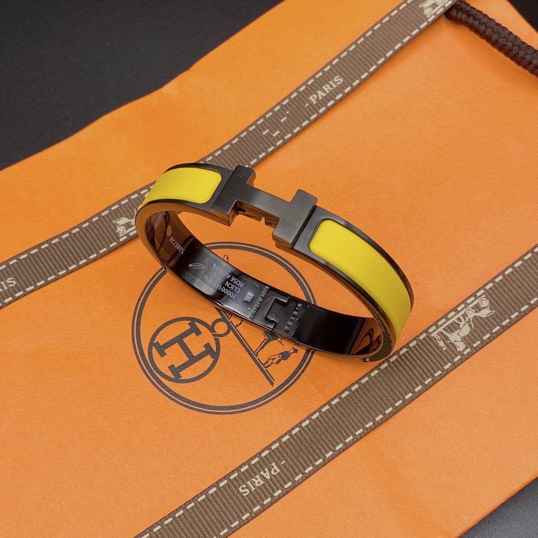 ¡®lume Jewelry¡¯CLIC HM SO BLACK YELLOW BRACELET