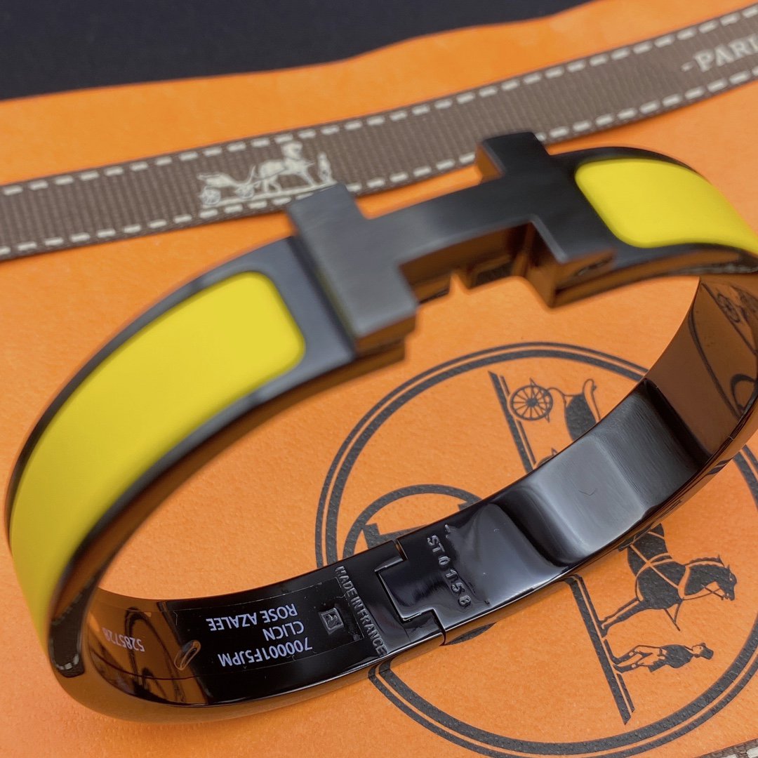 ¡®lume Jewelry¡¯CLIC HM SO BLACK YELLOW BRACELET