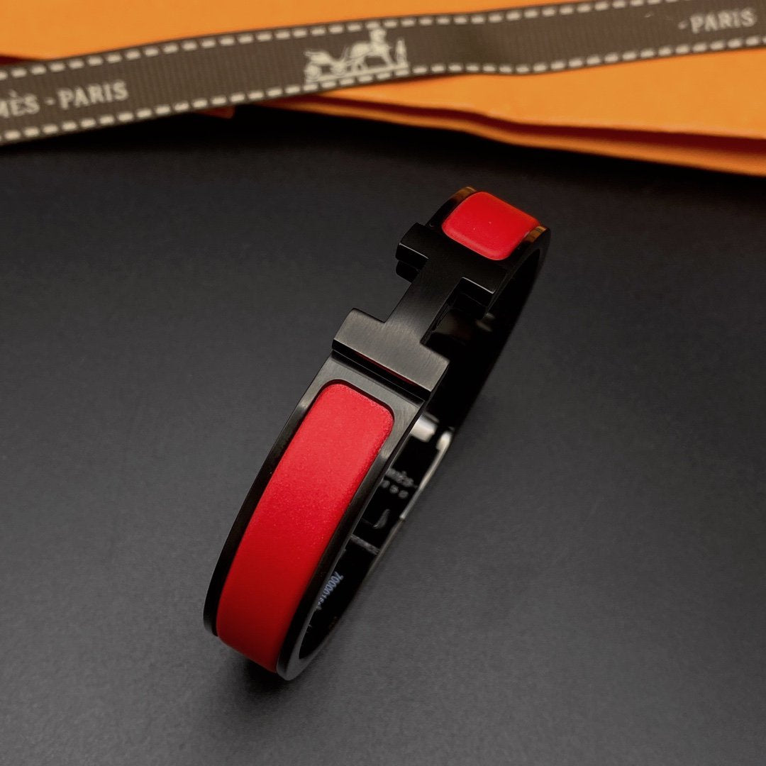 ¡®lume Jewelry¡¯CLIC HM SO BLACK RED BRACELET