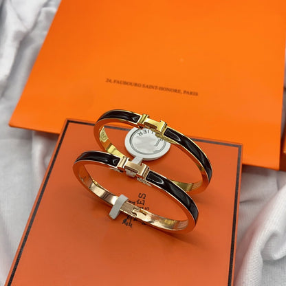 ¡®lume Jewelry¡¯CLASSIC HM CLIC BLACK 8MM ENAMEL BRACELET