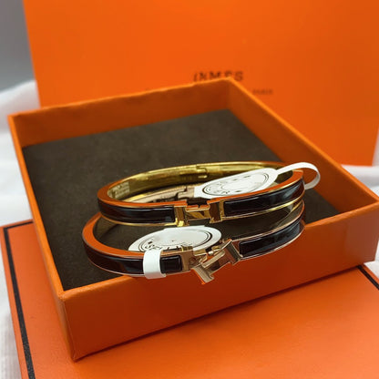 ¡®lume Jewelry¡¯CLASSIC HM CLIC BLACK 8MM ENAMEL BRACELET