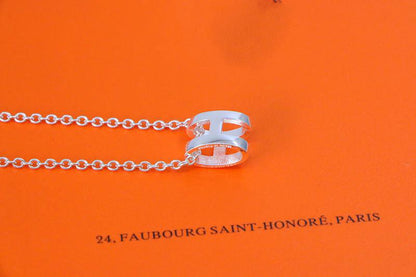 ¡®lume Jewelry¡¯HM NECKLACE H LETTER OVAL SERIES