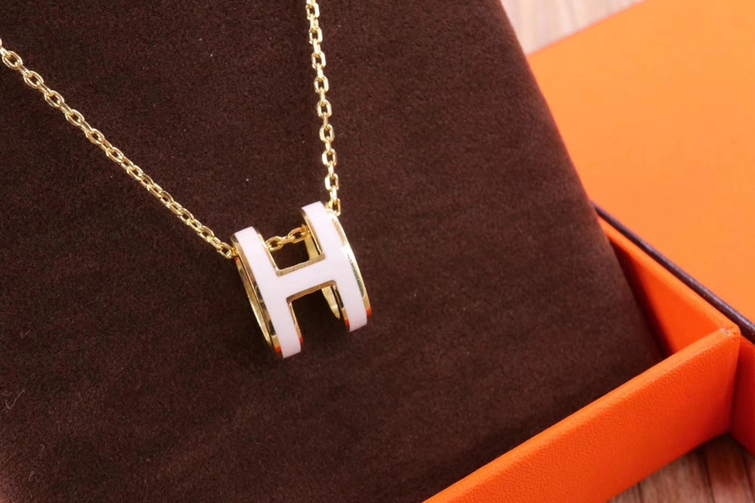 ¡®lume Jewelry¡¯HM CLIC YELLOW ENAMEL GOLD NECKLACE