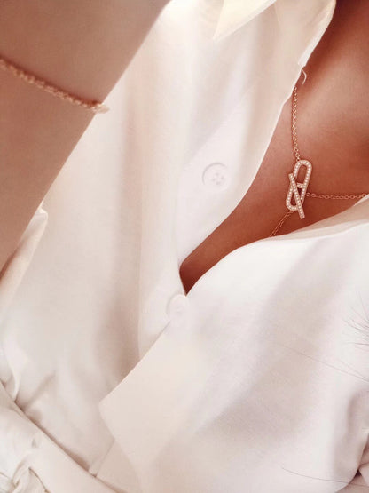 ¡®lume Jewelry¡¯HM FIRE PIG NOSE NECKLACE TRENDY STREET