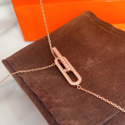 ¡®lume Jewelry¡¯HM NECKLACE PLATINUM ROSE GOLD DIAMOND