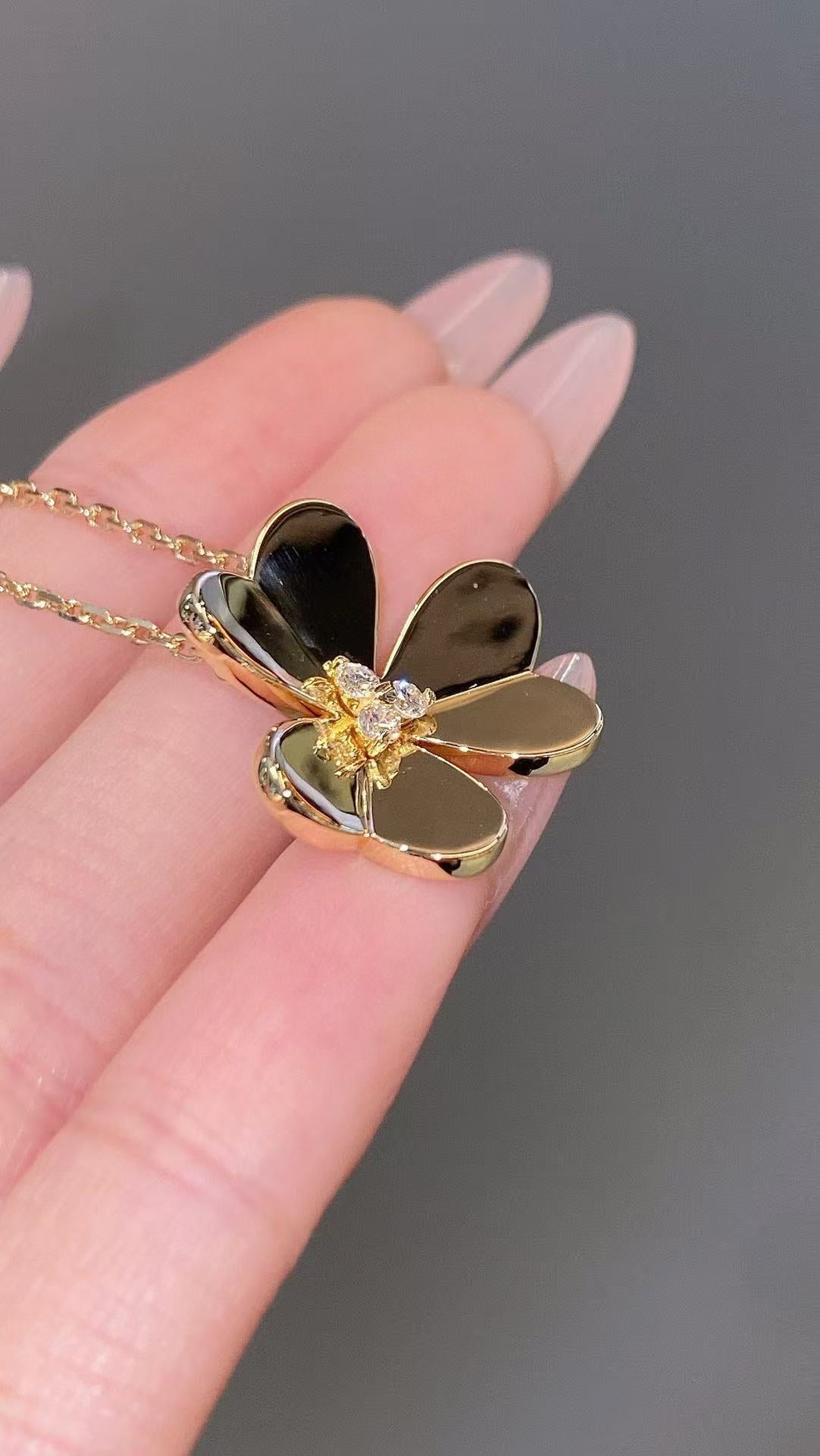[lume Jewelry]FRIVOLE GOLD FLOWER NECKLACE2