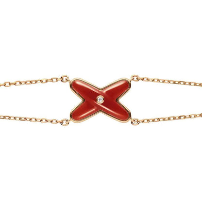 ¡®lume Jewelry¡¯JEUX BRACELET CARNELIAN PINK GOLD 1 DIAMOND