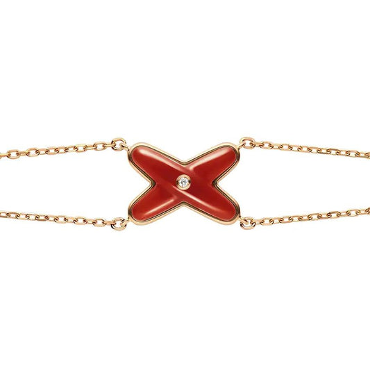 ¡®lume Jewelry¡¯JEUX BRACELET CARNELIAN PINK GOLD 1 DIAMOND