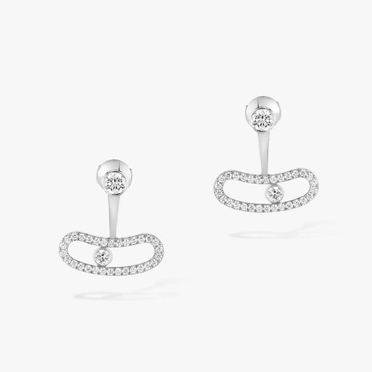 [lume Jewelry]MOVE UNO SILVER DIAMOND EARRINGS