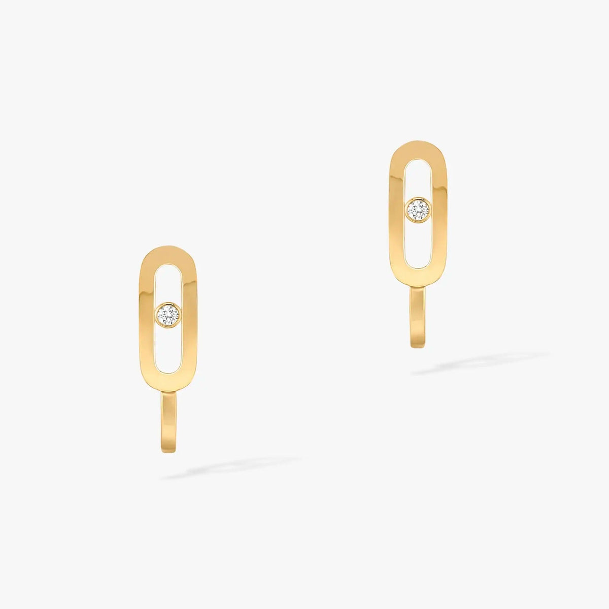 [lume Jewelry]CREOLES MOVE UNO MINI 1 DIAMOND EARRINGS