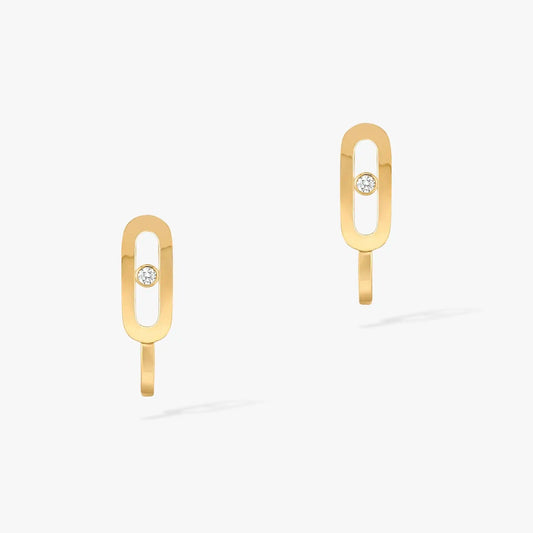 [lume Jewelry]CREOLES MOVE UNO MINI 1 DIAMOND EARRINGS