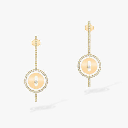 [lume Jewelry]LUCKY MOVE ARROW PINK GOLD DIAMOND EARRINGS