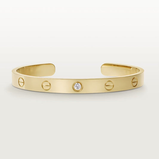 ¡®lume Jewelry¡¯LOVE BRACELET 6.1MM 1 DIAMOND OPEN CUFF