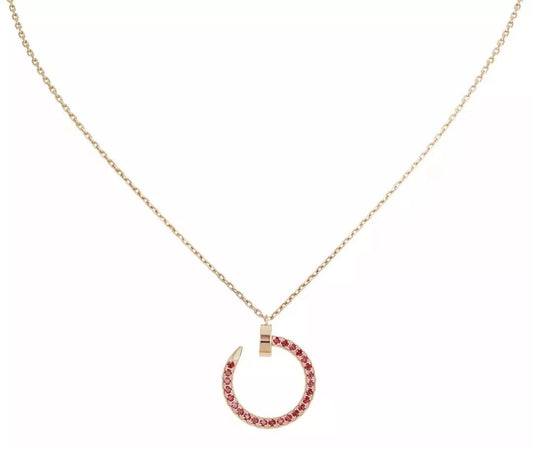 ¡®lume Jewelry¡¯JUSTE NECKLACE GOLD RED DIAMONDS