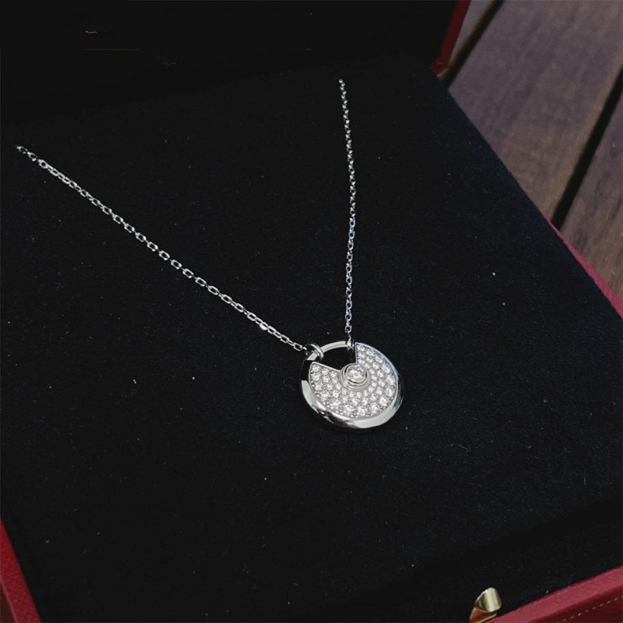 ¡®lume Jewelry¡¯AMULETTE SILVER FULL DIAMOND NECKLACE
